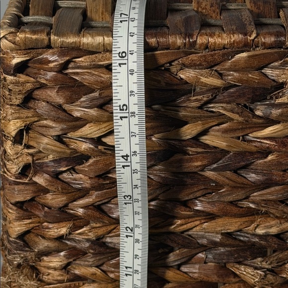 Woven Stair Step Basket Organizer with Handles - Picture 9 of 10